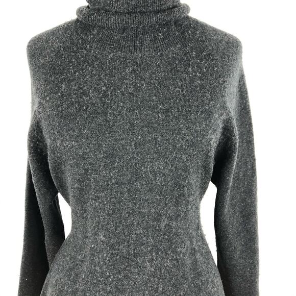 CHARLI Gray Wool Turtleneck Belted Sweater XS Soft - Picture 5 of 8
